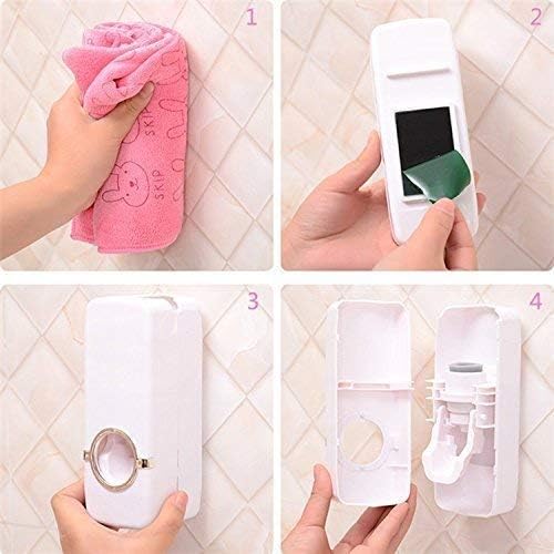 Automatic Toothpaste Dispenser with Toothbrush Holder