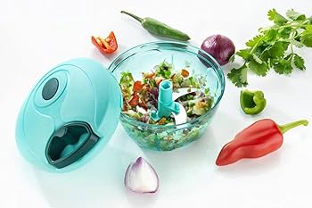 Compact Manual Food Chopper (450 ml, Green)
